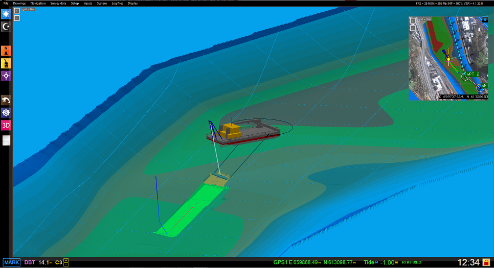 Dredge master software -Plough - 3D view